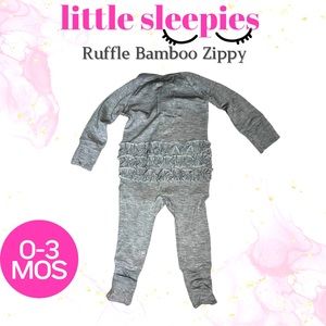 Little Sleepies Ruffle Bamboo Zippy 0-3 months